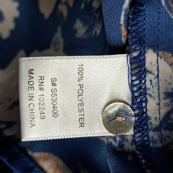 41 HAWTHORN short flutter sleeve floral blouse shirt top summer coastal XL - Picture 5 of 6